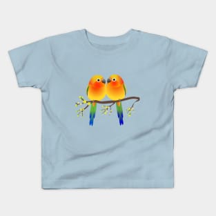 Two cute egg shaped sun parakeets Kids T-Shirt